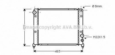 AVA QUALITY COOLING al2026 -  Радиатор, охлаждение двигателя